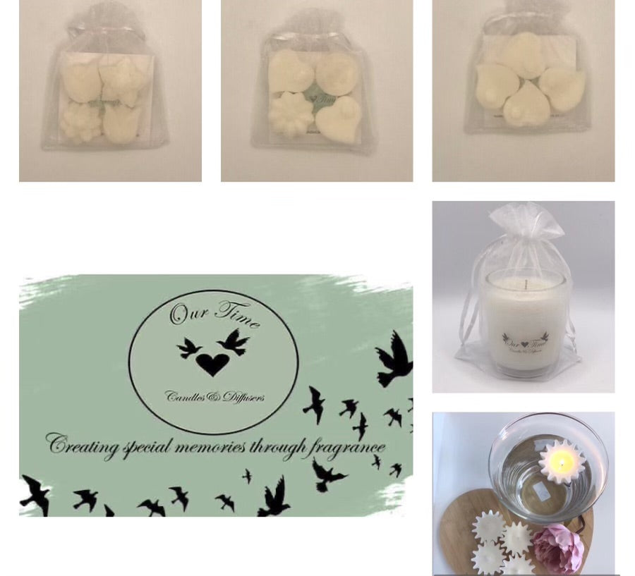 Wax Melts Wedding Favours and Floating Candles from Our Time Candles and Diffusers