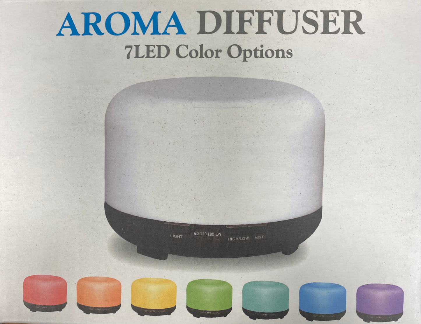 Aroma Diffuser White with Wood Effect Squat