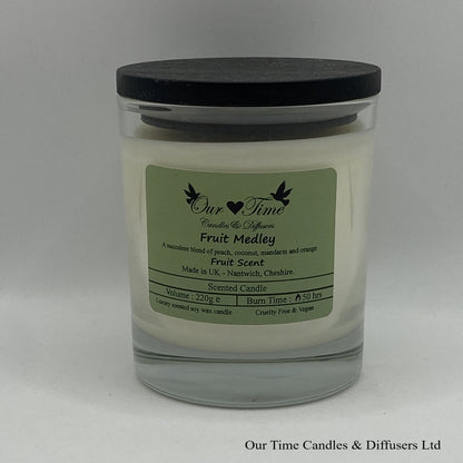 Large Scented Candle with black lid