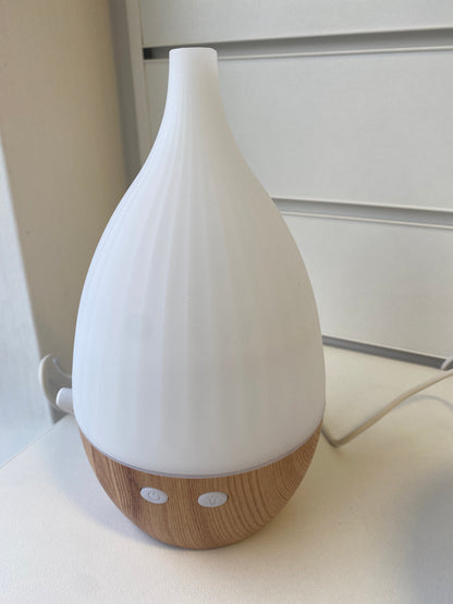 Aroma Diffuser White with Wood Effect Tall