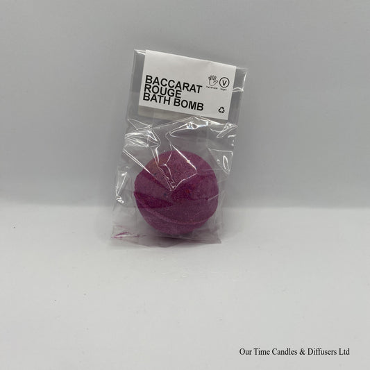 Baccarat Rouge inspired purple bath bomb