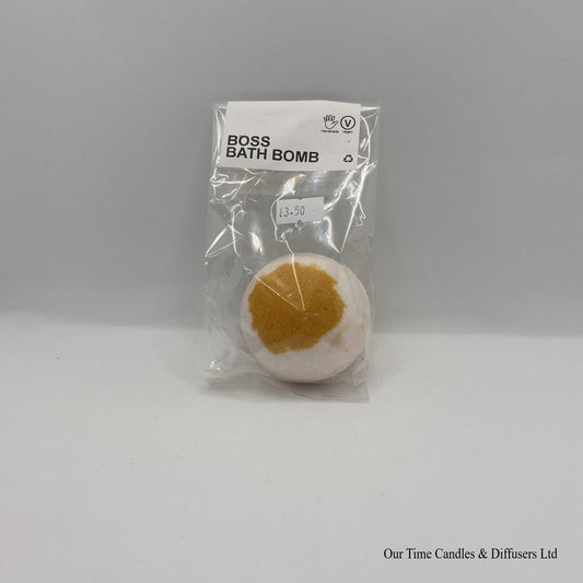 Boss Orange inspired Orange and White bath bomb