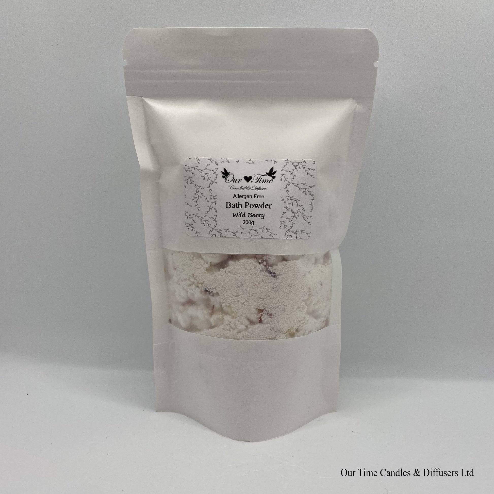 Fizzy Bath Powder in a white resealable bag