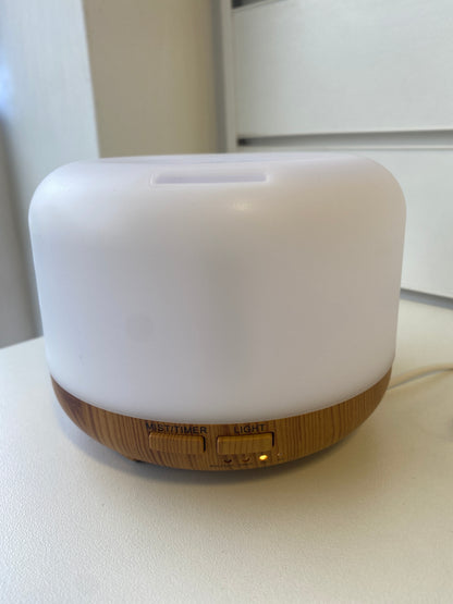 Aroma Diffuser White with Wood Effect Squat