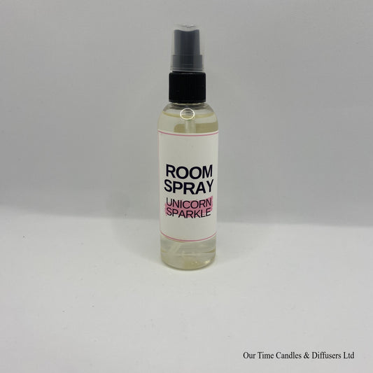 room spray clear bottle with a black spray pump