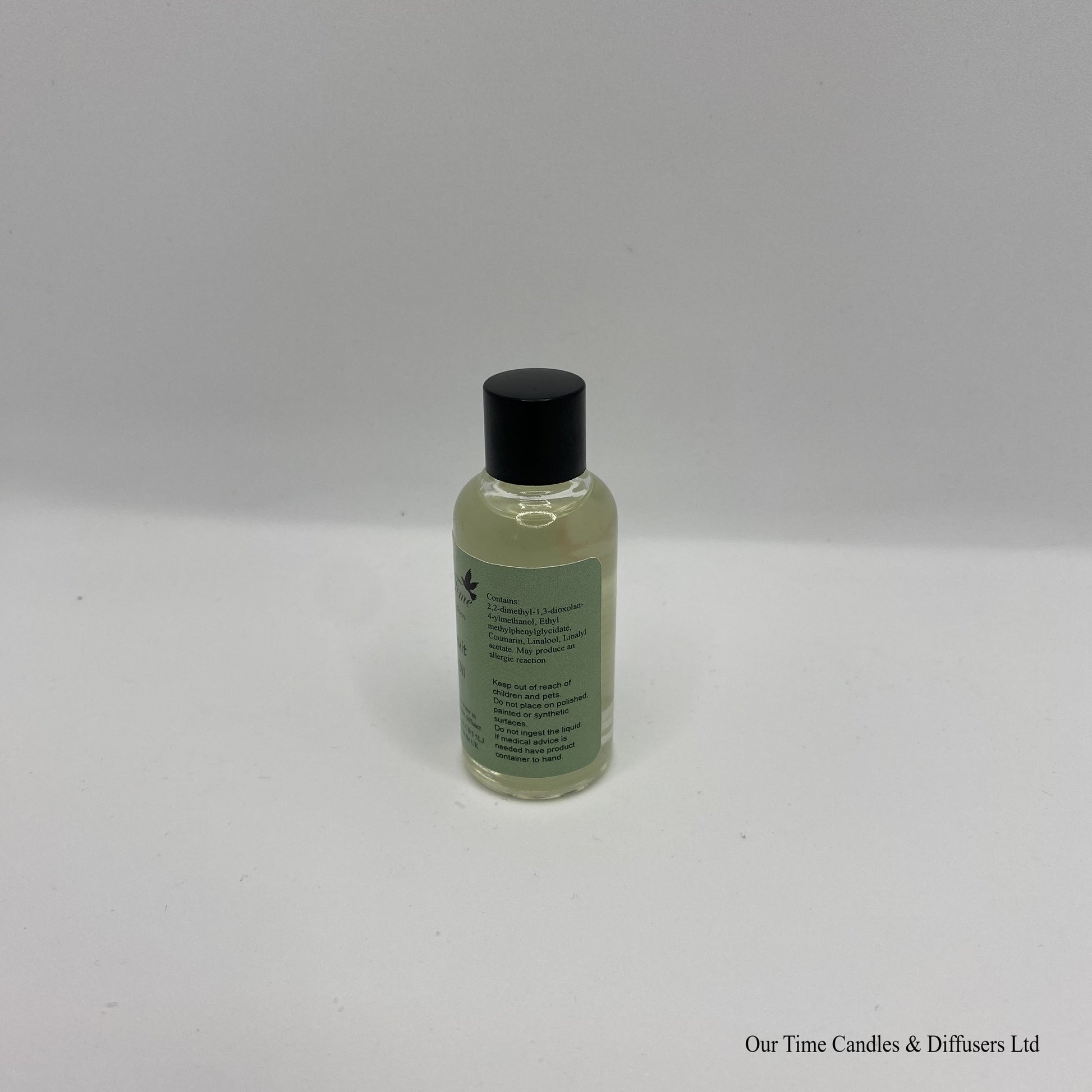 Scented Oil 15ml in clear bottle with black screw cap