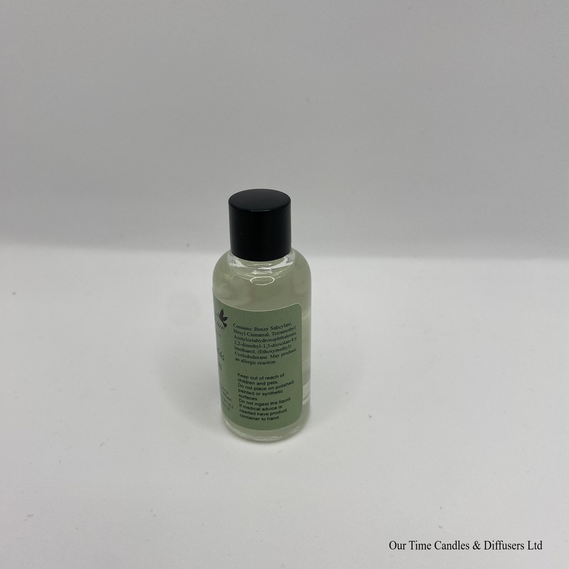 Scented Oil 15ml in clear bottle with black screw cap