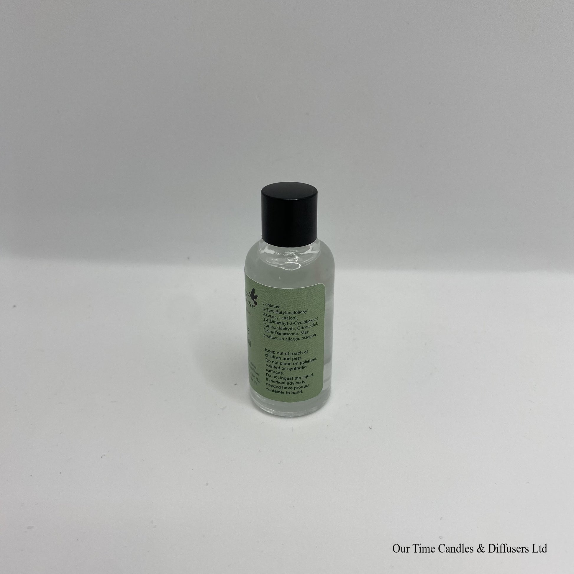 Scented Oil 15ml in clear bottle with black screw cap