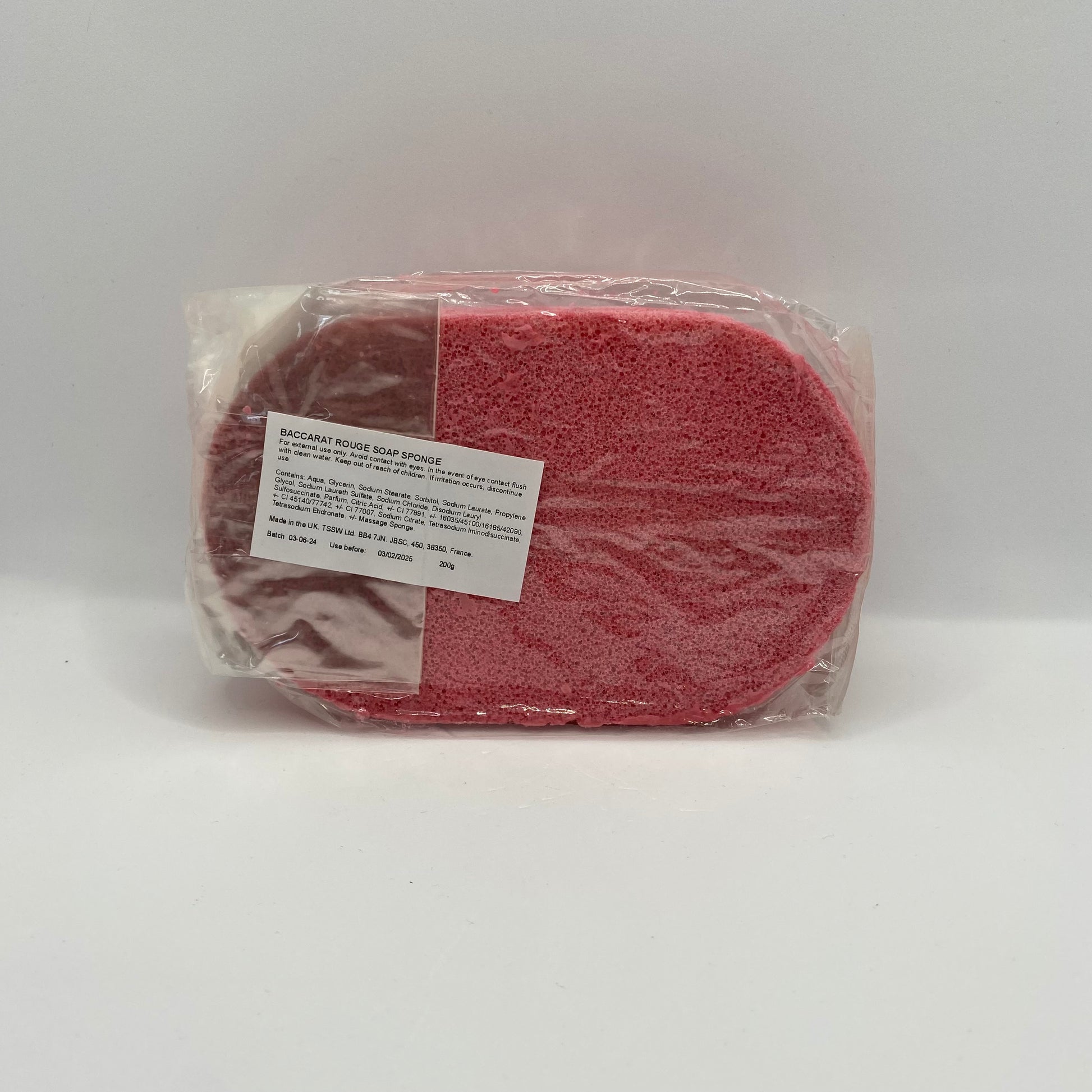 Red Soap Sponge, ideal for use in the shower or bath