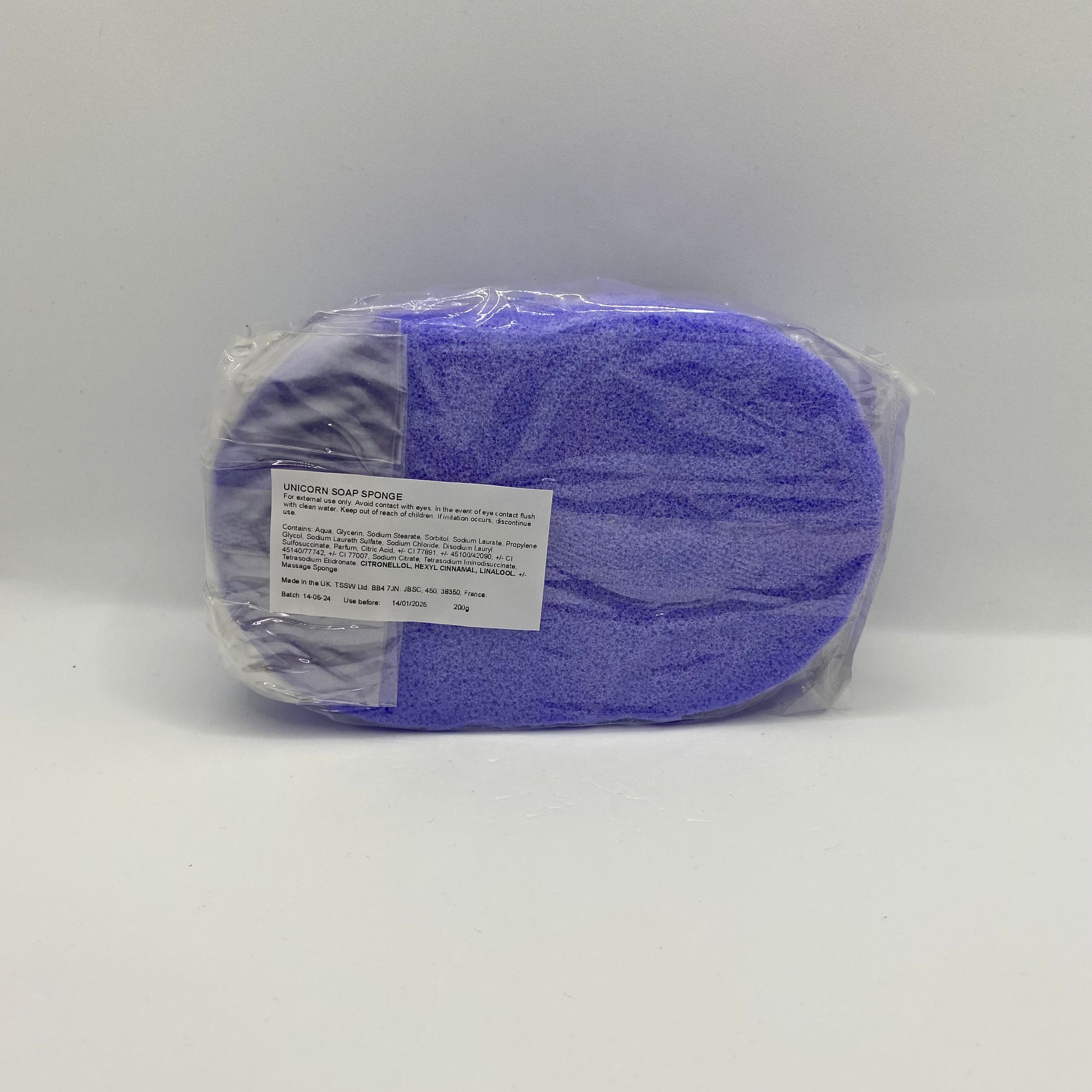 Blue Soap Sponge, ideal for use in the shower or bath