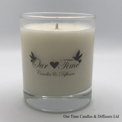 Calming scented wax filled soy candle medium
