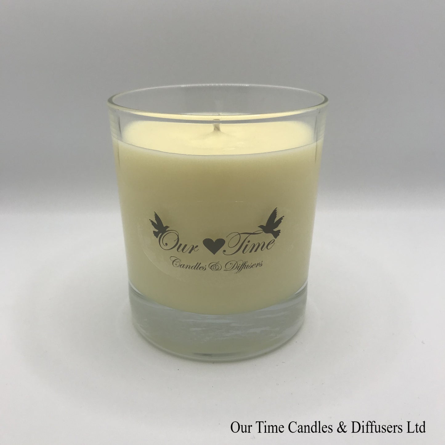 Refreshing scented wax filled candle