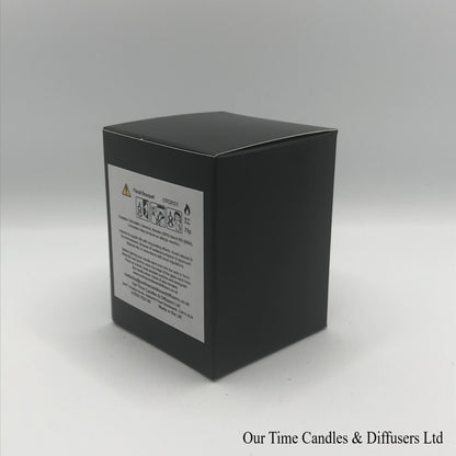 Small Soy Wax Fill Scented Candle in a black box. Vegan and cruelty free