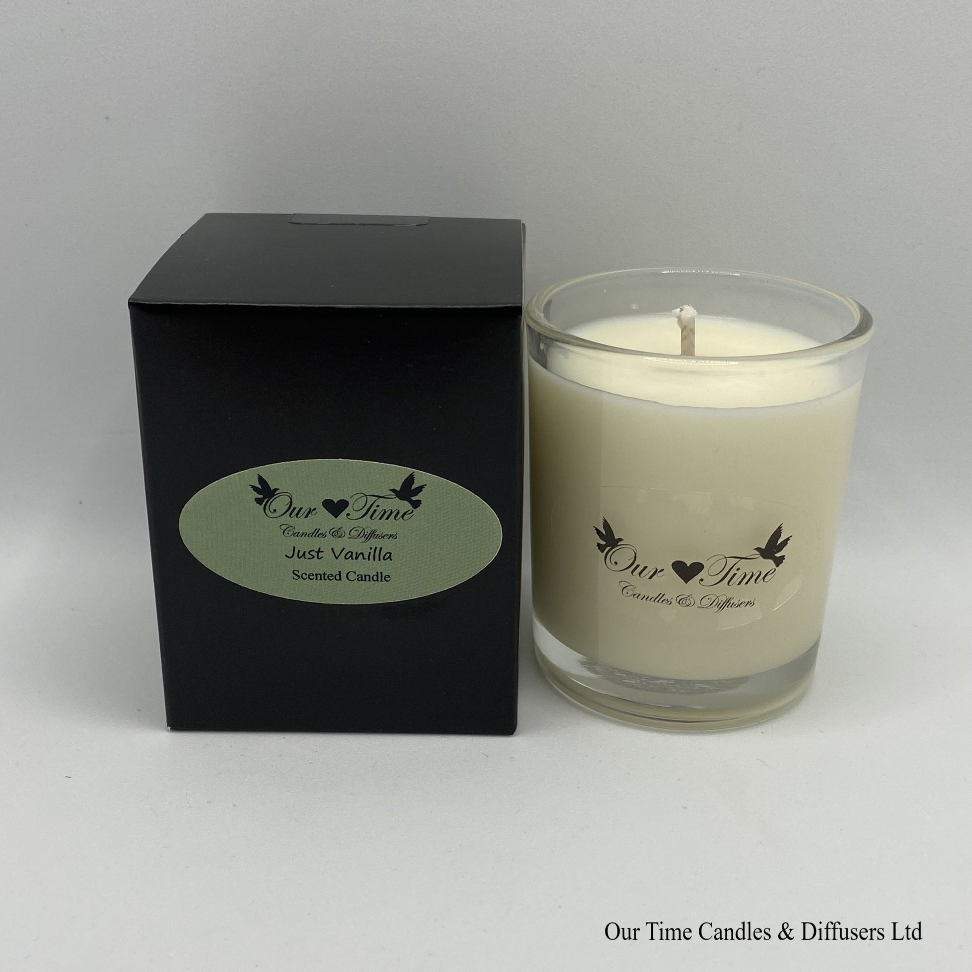 Small Wax Filled Scented Candle Just Vanilla
