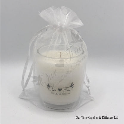 Wedding Favour Candle in organza bag from Our Time Candles and Diffusers