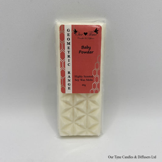 Geometric Wax Melt Bar 40g - Baby Powder