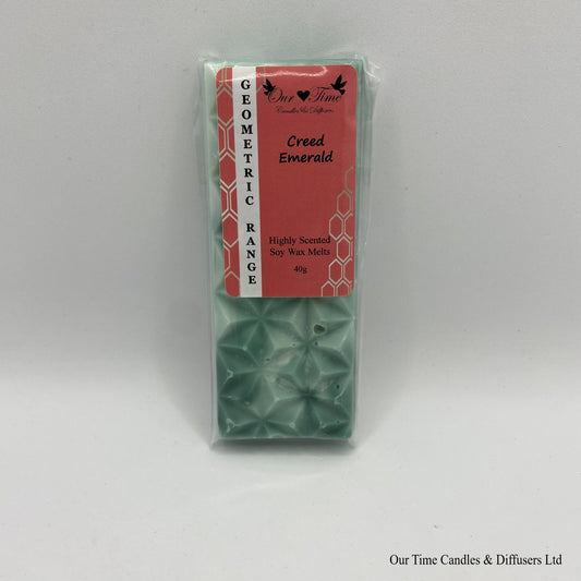 Geometric Wax Melt Bar 40g - Creed Emerald