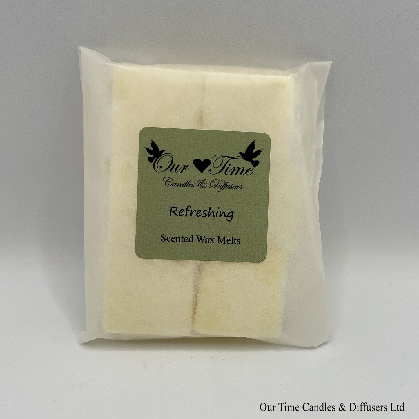 Scented Soy Wax Melt Cubes in a biodegradable bag. Vegan and cruelty free